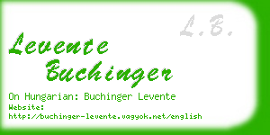 levente buchinger business card